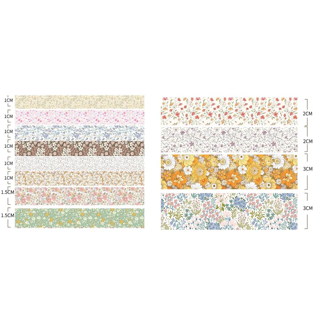Songdao 12 Rolls Floral Masking Tape Blooming Garden Washi Tape for DIY Crafts Set, Design, Women, Packaging, (Evening Song)