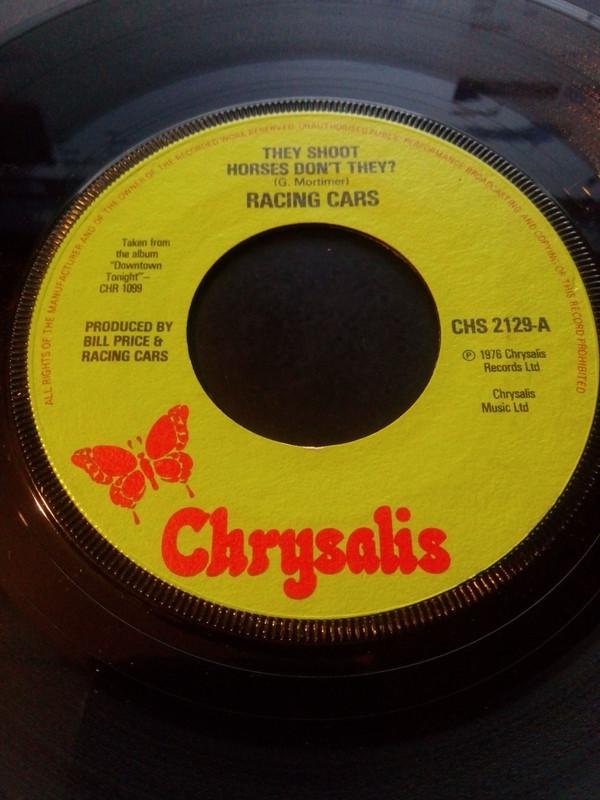 

7inch Record RACING CARS They Shoot Horses Dont They CHS2129 CHRYSALIS 1976 UK Rock Used