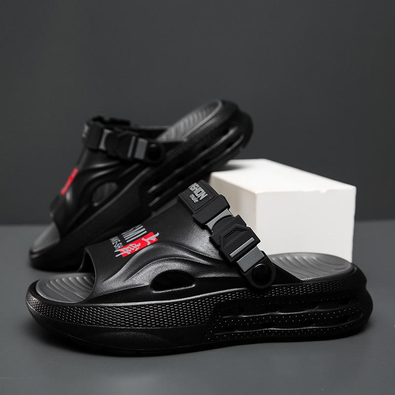 Men's Large Size Open-Toe Beach Sandals - Teen Squishy Feel Summer Slippers