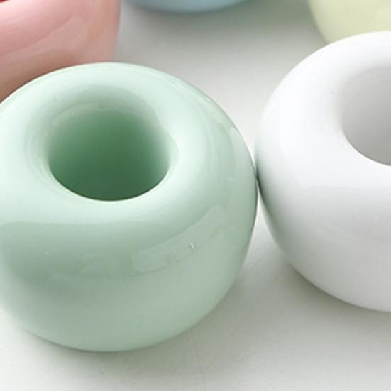 Yousheng 2PCS Toothbrush Holder Ceramic with Hollow Design Stand Multi-Purpose Makeup Brush Holder for Bathroom