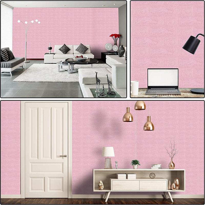 10PCS 3D Wall Sticker Wallpaper Brick Sticker XPE Foam Self-Adhesive Anti-Collision Wallpaper for Kitchen Living Room Bathroom Corridor