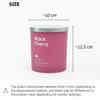 470g Luxury Black Cherry Scented Candle – High-Throw Aroma, Colored Glass Jar with Metal Lid for Lasting Elegance