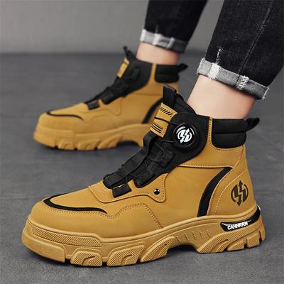 Stivali da lavoro da uomo aumento scarpe da moto autunno 2024 nuovo confortevole traspirante aumento fabbrica all'ingrosso