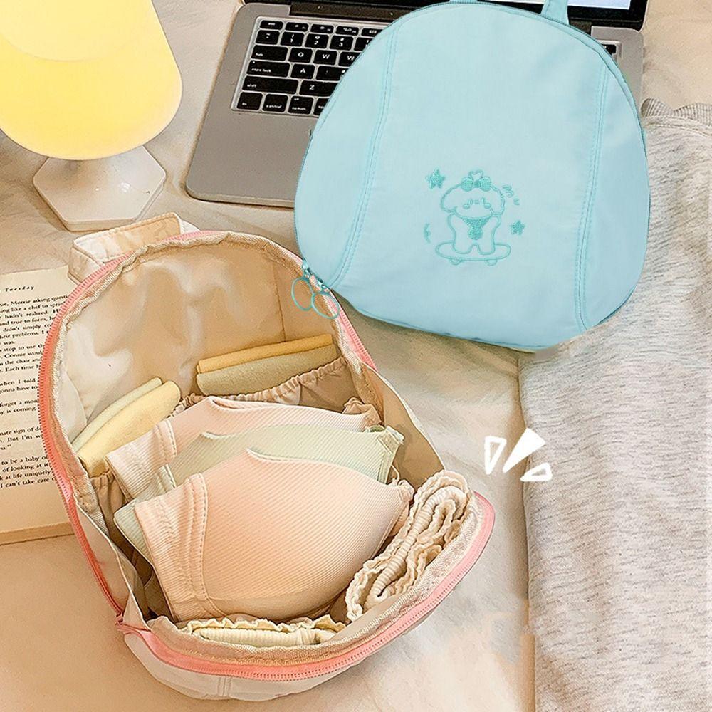 

Large Capacity Travel Underwear Packing Cube Polyester Fiber Clothing Sorting Bag Bras білий