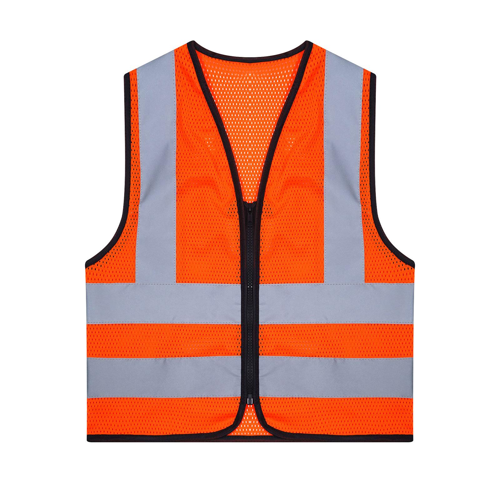 

Unisex Kids Safety Vest Sleeveless Zipper Front High Visibility Reflective Design Volunteer Activities 10-12 Years