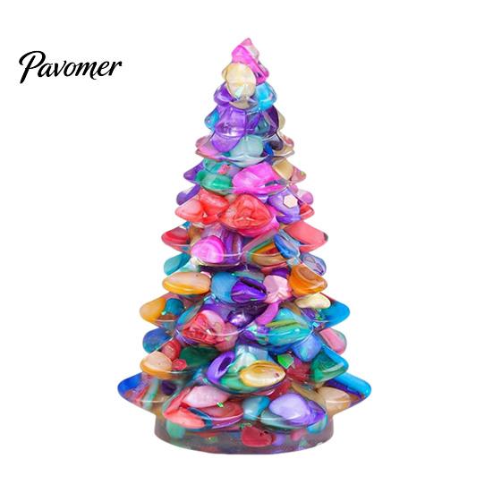 Durable Tree Embellishments Faux Crystal Christmas Figurine Mini Artificial Decorative Holiday Pieces Tabletop Ornament for Winter Home Decor