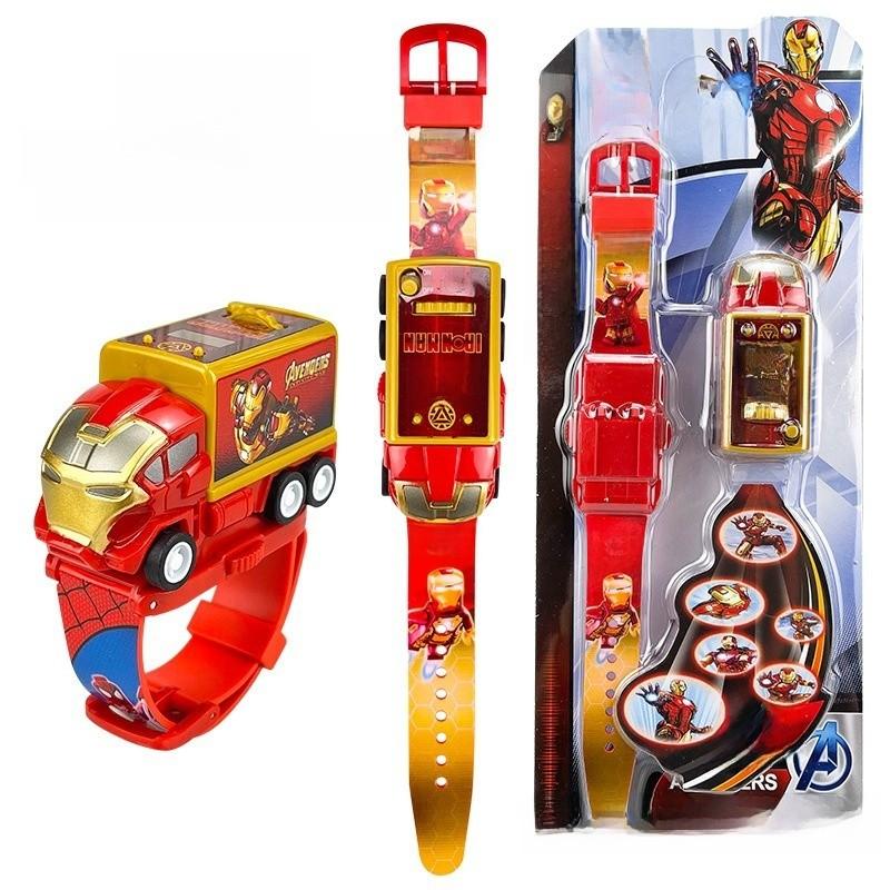 Reloj de Proyección Electrónico de Juguete para Niños de Spider Man Con Pantalla de Hora Para Juego Interactivo