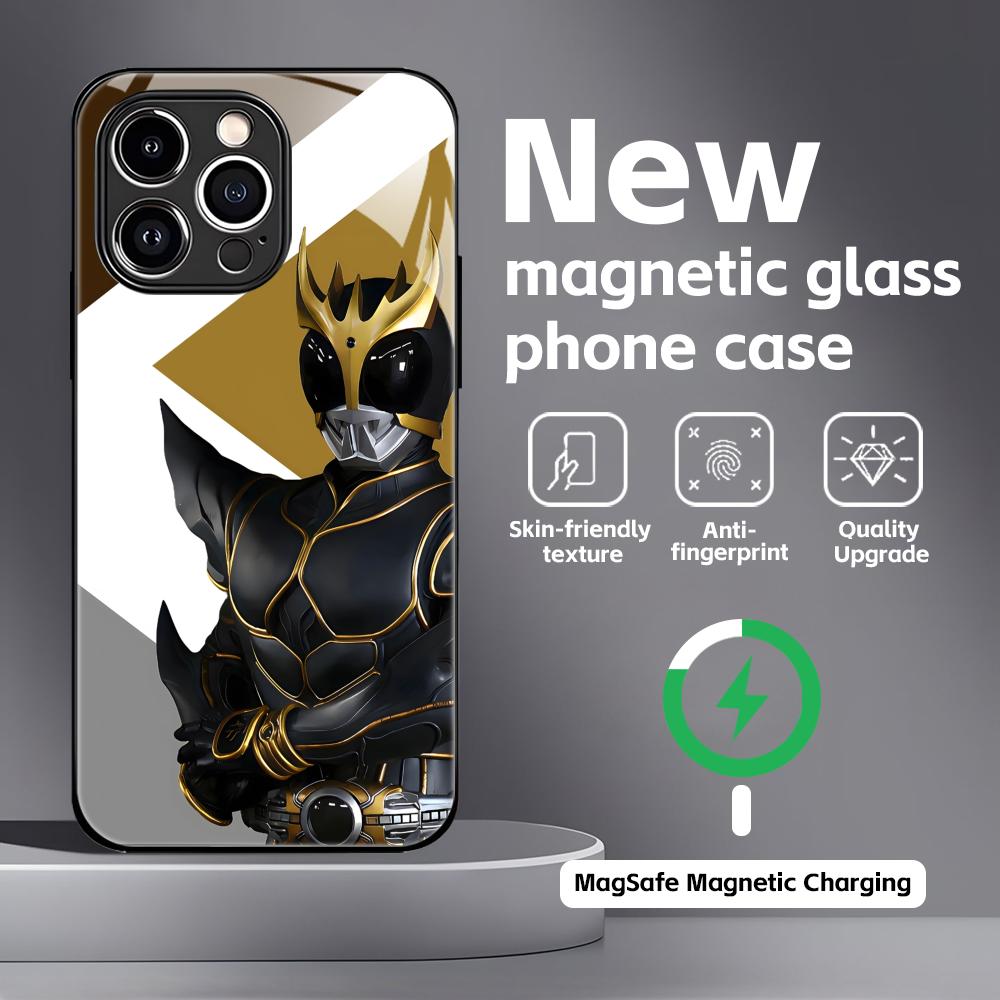 Kamen Rider  Phone Case For iPhone17 16 15 14 13 12 11 X XR XS 8 Plus Mini Pro Max Glass Magnetic Case