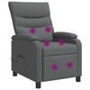 Massage Relaxing Chair Dark Gray Fabric