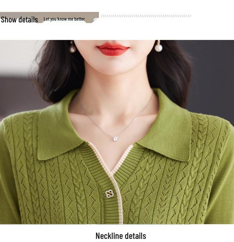 2025 Slim-Fit Cashmere Cardigan: Turn-Down Collar, Single-Breasted Jacquard Knitwear - Fashionable & Versatile Top