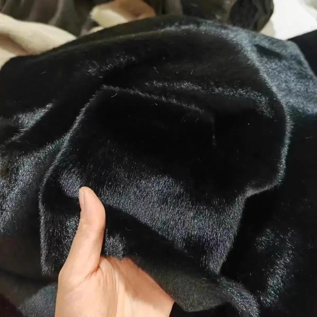 High-grade Imitation Mink Hair Mink Velvet High and Low Wool Fabric Thick Soft Clothing Imitation Flannel Material DIY Fabric
