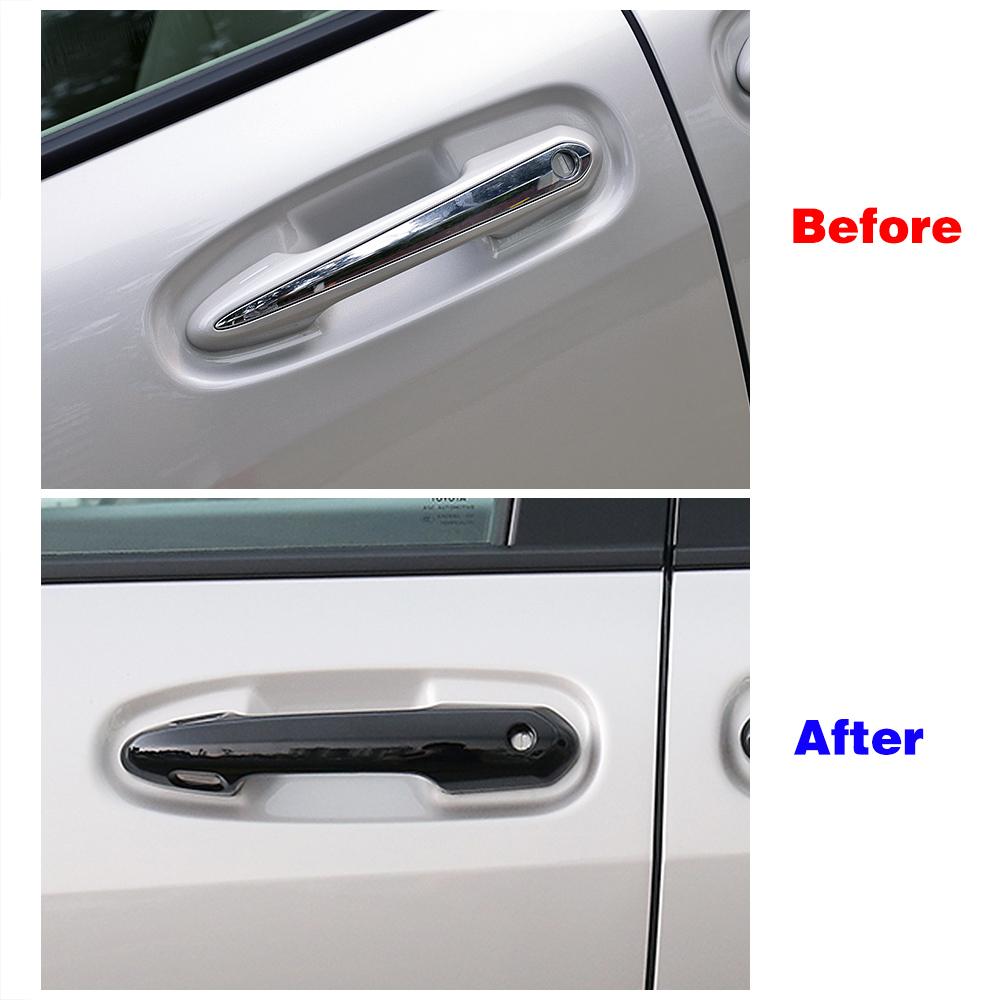 For Toyota Sienna XL40 4th 2024 2024 Exterior Part Refit Side Door Handle Cover Trim Protect Gaps Anti Scratch Carbon Sticker