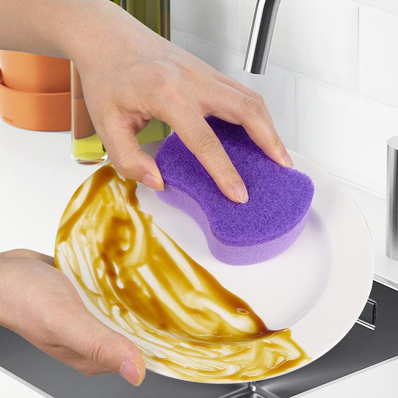 5 PCS Heavy Duty Dishwashing Scrub Sponges Non-Scratch Multi Use for Kitchen Bathroom Wall Tile Cleaning