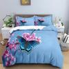 Butterfly Floral Duvet Cover Twin Queen for Kids Girls Boys,Wild Animal Butterflies Bedding Set,Rustic Farmhouse Comforter Cover