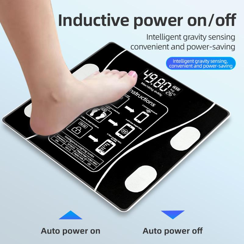 Gewichtswaage Bluetooth Wiederaufladbar Elektronisch Intelligent Gewichtsverlust Körperfettwaage Waagen