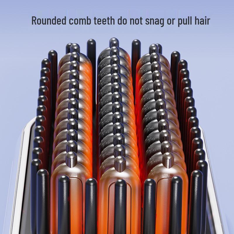 Rechargeable Portable Wireless Hair Straightener Comb with Negative Ions for Safe, Damage-Free Styling.