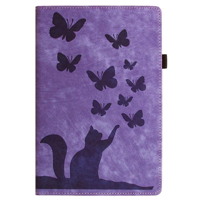 Für iPad Air 11 M4/M3 Hülle Samsung A9 Plus Schmetterling Katze Kartensteckplatz Ständer Hülle
