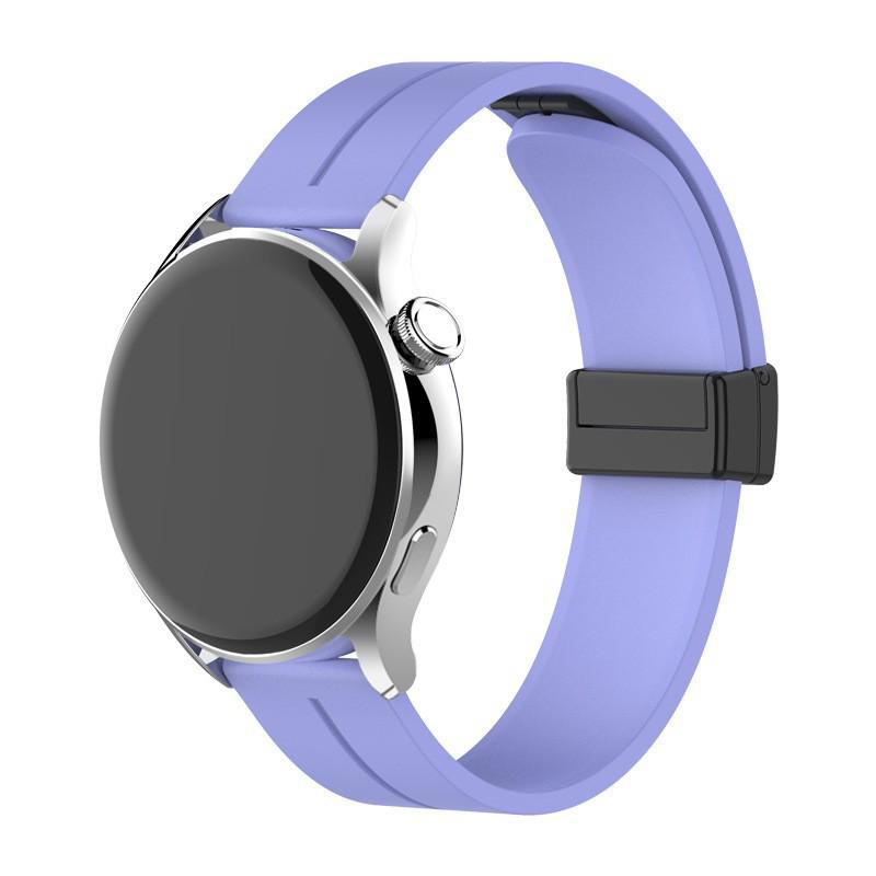 Universal Magnetic Silicone Strap for Huawei GT6 Pro, Samsung 8, Garmin, Xiaomi 20-22mm