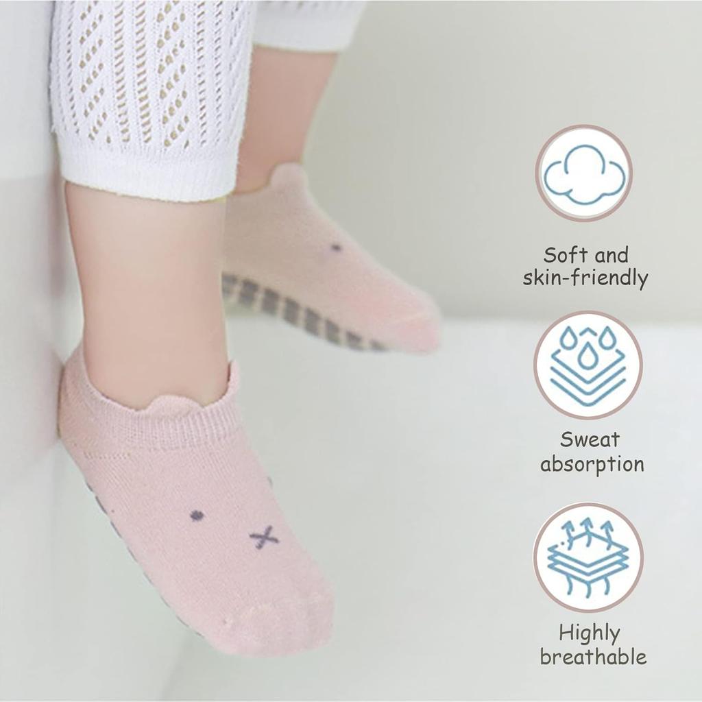 5 Pair Baby Anti-Slip Ankle Socks Cute Cartoon Grips Socks for Infants Toddler Boys Girls New Born Baby Items Socks