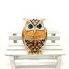 Elegant Owl Themed Jewelry Organizers With Diamonds Accent Secure Alloy Case for Rings Collections