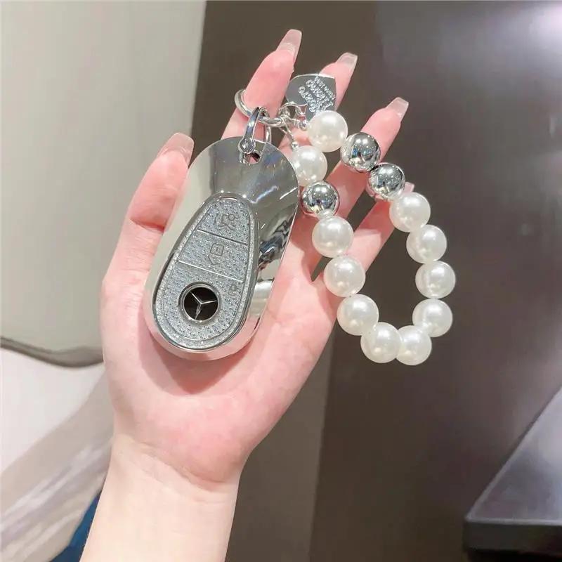 VFO1 Car Remote Key Cover Case Holder shell Women's Bag Fob For Mercedes Benz 2025 New C260L E300L S400L EQE GLC CLE C E S Class
