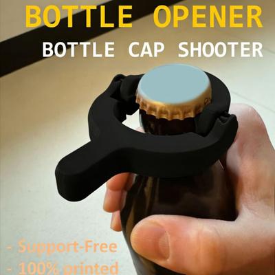 Otvírák na láhve 3D tištěný Katapult na víčka pro láhve piva, limonády, vína Snadné stisknutí Odstraňovač víček Pop-Off Zábavný párty doplněk Interaktivní otvírák na víčka