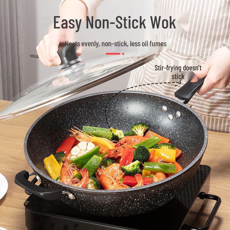Chef's Non-stick Wok and Frying Pan Set
