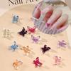 10PCS Ice Crystal Stereoscopic Butterfly Resin Nail Painting Decoration Accessory Nail Patches