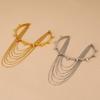 European-American Tassel Armband: 18K Gold U-Shaped Titanium Steel Bracelet