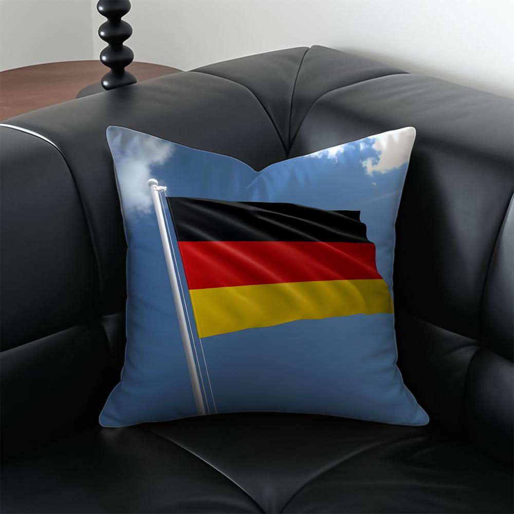 Honorary Proud GGermany Flag Black red yellow Cushion Cover Pillow Case Antidustmite Invisible zipper silky plush cushion
