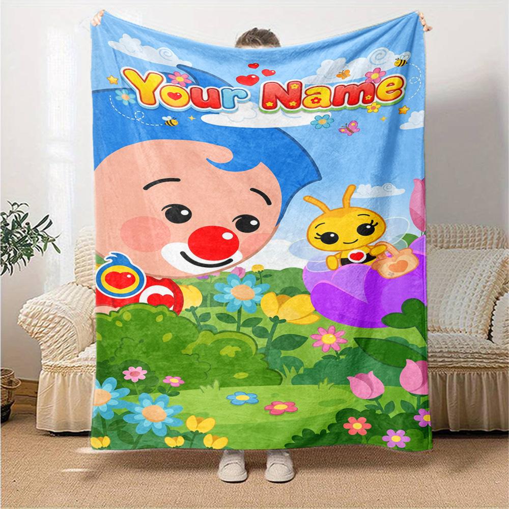 Plim Plim Customize Your Name Blanket Multi-purpose Customizable Blanket Comfortable Throw For Office Home Decor Picnics Bedding for All Occasions