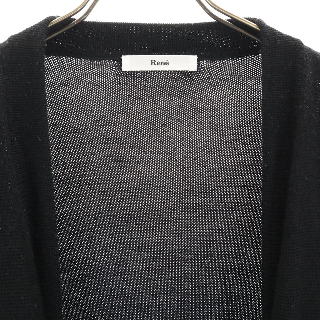 Rene made in Japan Langarm langer Strickcardigan 38 schwarz Damen Gebraucht