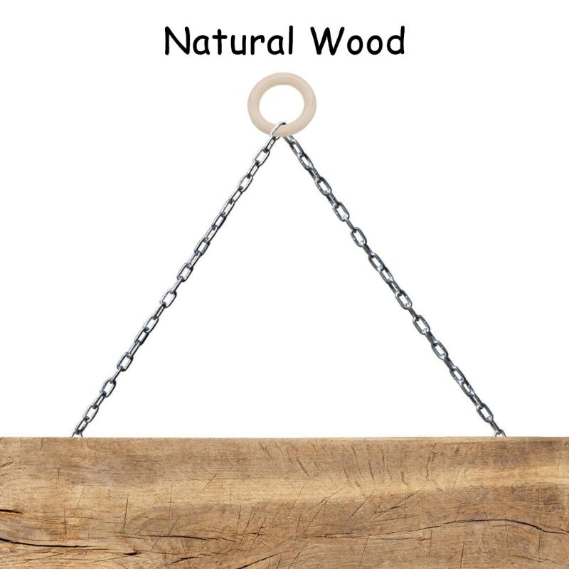 40Pcs Natural Wood Rings for Craft, Pendant Connectors Wood Rings Circles for Craft, Jewelry Making, 8 Size 15-50mm