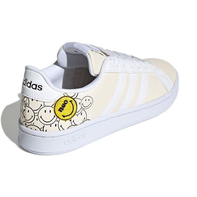 Adidas Smiley X  Neo Grand Court Low Top Sneakers Women Sneakers Beige GY5001