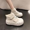 Milk Huhu Bread Cotton Shoes Velcro Platform Short Boots Waterproof and Non-slip Snow Boots