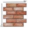 Self Stick Waterproof 3D Brick Wall Panels Vintage Design 30x30cm for Bathroom Fireplace Backsplash Home Decor