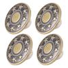50 Sets Pants Button 17mm Bronze Circle Star Pattern Stainless Steel Pants Rivets with 2x6.5mm
