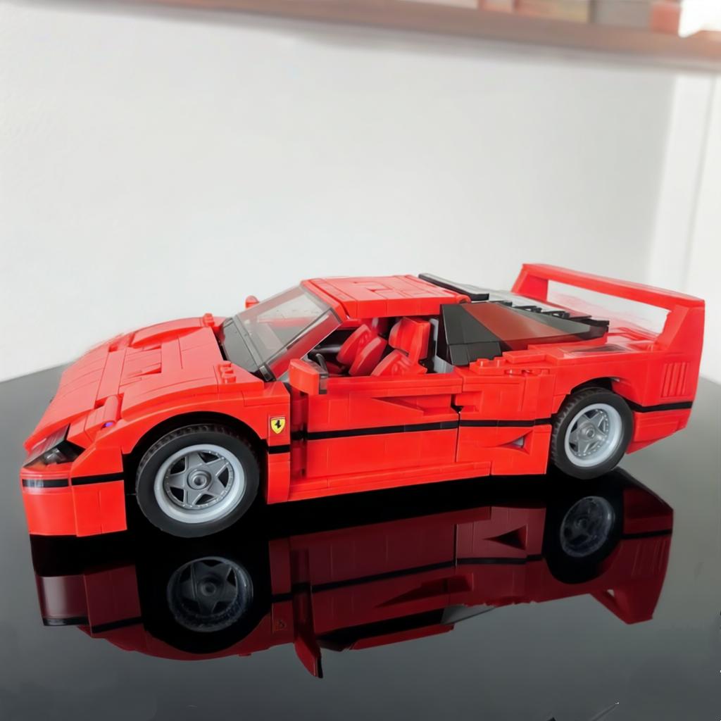 

Classic Racing 10248 Совместимый с F40 MOC-49743 Спортивный автомобиль 1192 детали Соединяемые Строительные блоки Модель Игрушка DIY Подарок для детей No Original Box