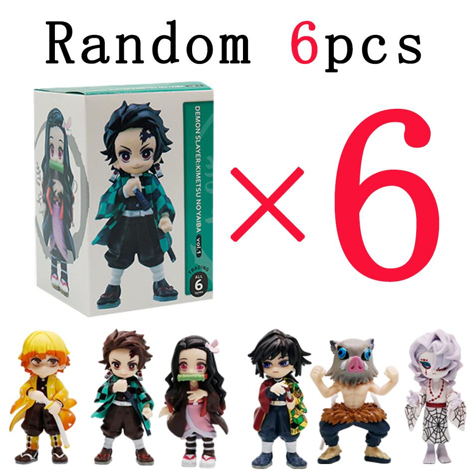 Raumdekorationen Kimetsu no Yaiba Figur Kamado Tanjirou Actionfigur Agatsuma Zenitsu Nezuko Krieger PVC Modell Spielzeug