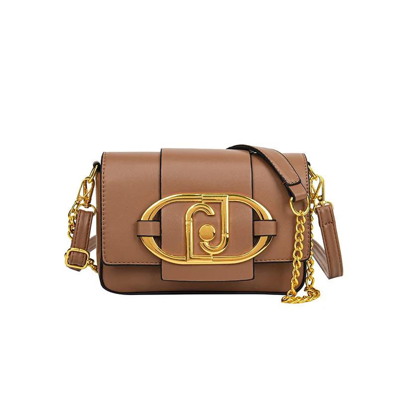 

Многофункциональная сумка через плечо с металлической пряжкой и цепочкой для женщин, сумка через плечо с замком, роскошный дизайн, квадратные сумки, новая мода