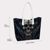 Gothic Skull Print Shoulder Tote Bag for Daily Use Street Style Casual Portable Handbag for Outings