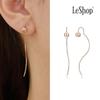 [LsSHOP] 14K Mobile Line Earrings (Gold Plated)_LJ4146BRE