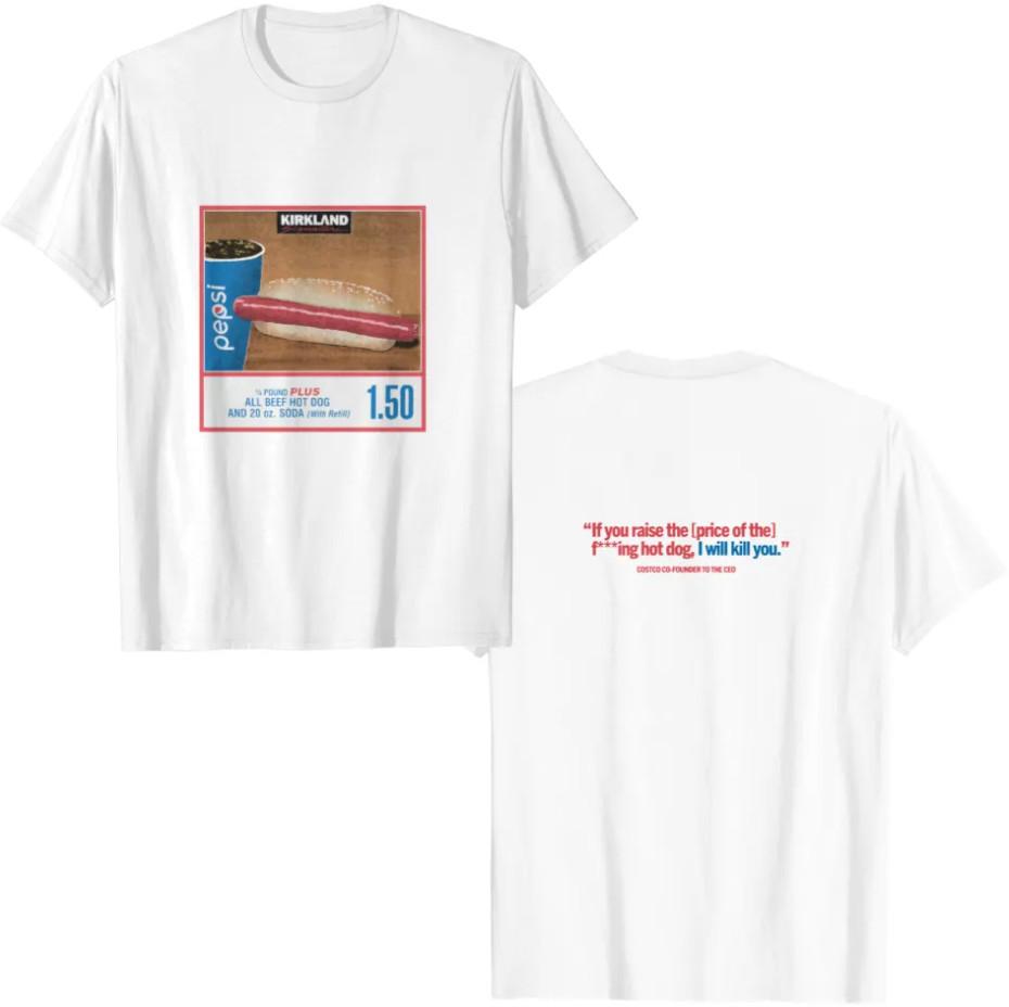 Costco Kirkland Hot Dog Shirt, Costco Hot Dog Heavyweight T-Shirshirt M