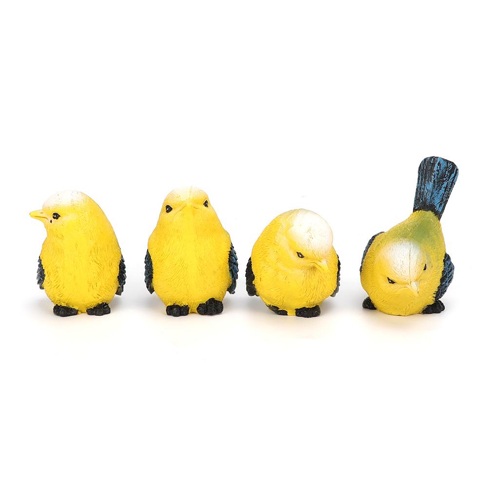 4pcsCelsiusset Lawn Garden Courtyard Resin High Simulation Bird Decoration Animal Ornament