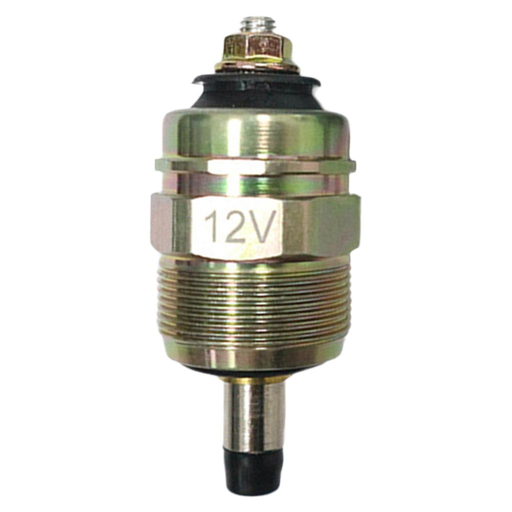 Fuel Pump Solenoid Fuel Shutoff Solenoid 12V Fuel Injection Pump Upgrade Diesel Fuel Shut Off Solenoid Valve Shutoff Solenoid