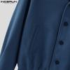 INCERUN Autumn Men Lapel Long Sleeve Buttons Down Jackets Coats