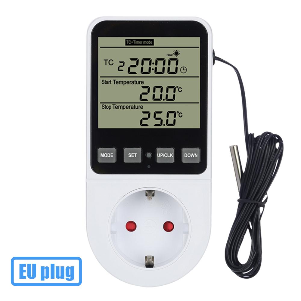 New 120-230V Thermostat Socket Digital Temperature Controller Socket Outlet Heating Cooling Switch for Refrigerator Aquaculture