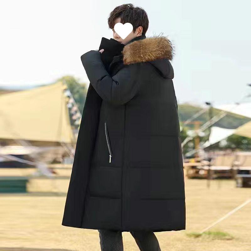 Down Jacket Men's Medium and Long Winter New Korean Version Trend Thickened Knee Loose Large Size Men's Jacket