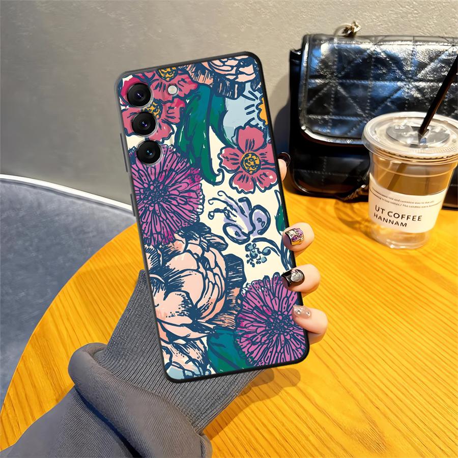 Cartoon Flower Case for Samsung Galaxy A25 A16 A06 A53 A17 A05 A52 A36 A23 A73 A51 A37 A55 A57 A15 Phone Cover A41 A50 A13 A70