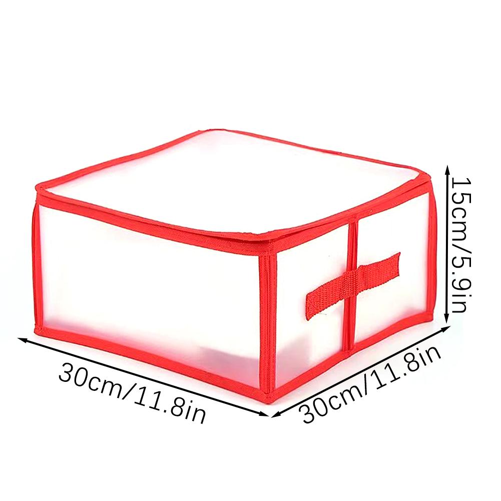 Red Plastic Ornament Storage Box Simplify Stackable Ornament Storage Box For Home Use